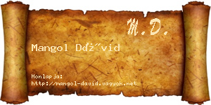 Mangol Dávid névjegykártya
